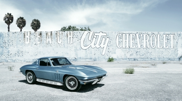Photograph Bill Cash 1965 Corvette on One Eyeland